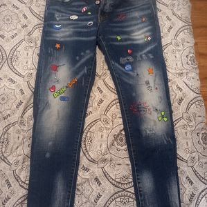 Dsquared2 graffiti jeans